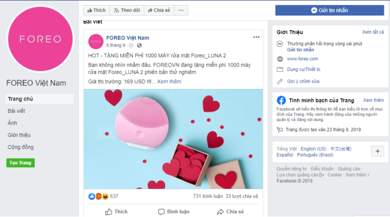 Xuất hiện vô số Fanpage Foreo Việt Nam lừa đảo tiền công khai, người tiêu dùng nên cảnh giác - Ảnh 6. Xuất hiện vô số Fanpage Foreo Việt Nam lừa đảo tiền công khai, người tiêu dùng nên cảnh giác - Ảnh 6.