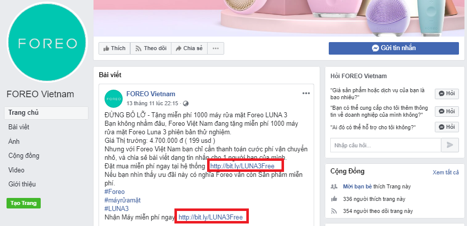 Xuất hiện vô số Fanpage Foreo Việt Nam lừa đảo tiền công khai, người tiêu dùng nên cảnh giác - Ảnh 7. Xuất hiện vô số Fanpage Foreo Việt Nam lừa đảo tiền công khai, người tiêu dùng nên cảnh giác - Ảnh 7.