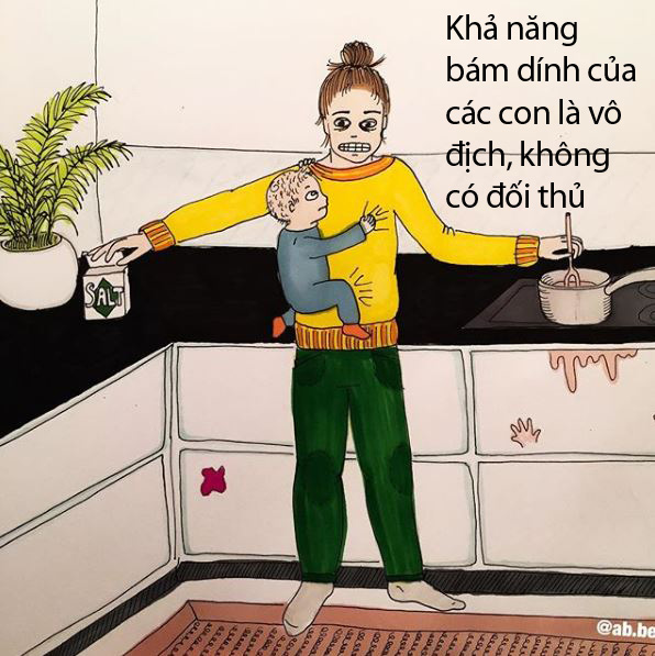Bộ tranh lột tả muôn vàn những tình huống bi hài các mẹ sẽ phải đối mặt khi có con nhỏ - Ảnh 2. Có con nhỏ là nhiều lúc các mẹ phải chịu "1001 chiêu trò" này của lũ trẻ đây - Ảnh 1.