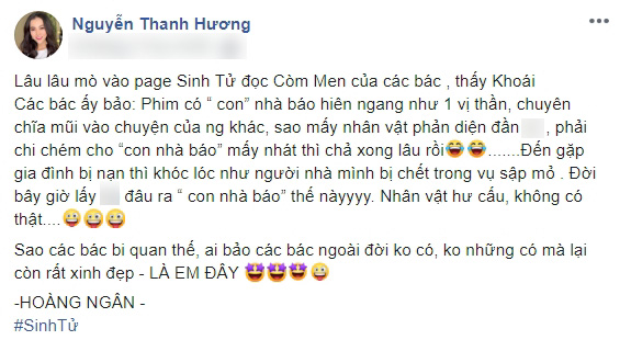 Thanh Hương phản pháo sau khi bị chê vai nhà báo trong phim &quot;Sinh tử&quot; diễn chán, giọng nói lấc cấc - Ảnh 5.