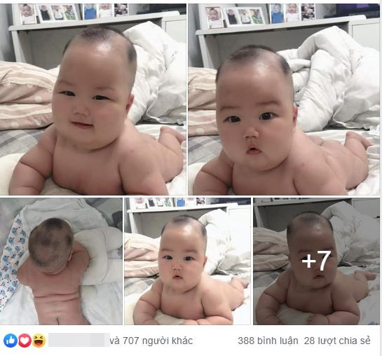 Em bé bụ bẫm mới 4 tháng tuổi mà nặng hơn 11kg khiến cư dân mạng tròn mắt và ố á không ngừng - Ảnh 2.