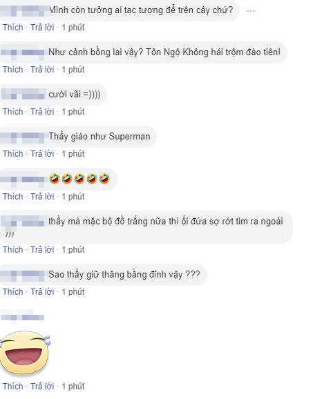 Chất chơi như thầy giáo trường người ta, leo hẳn lên cây để chụp ảnh cho học sinh, dân mạng hài hước ví von: Superman giữa đời thực - Ảnh 4.