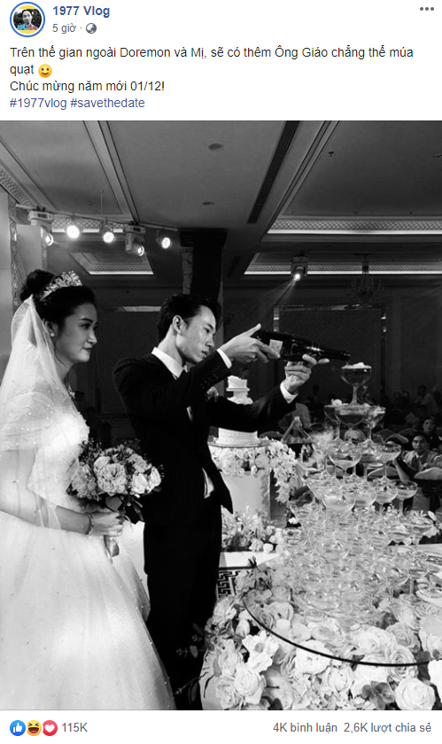 "Ông Giáo toang rồi!" - Tiết lộ những hình ảnh đầu tiên của đám cưới chàng trai hot nhất 1977 Vlog, thân thế và nhan sắc "bà Giáo" thật bất ngờ - Ảnh 1. "Ông Giáo toang rồi!" - Tiết lộ những hình ảnh đầu tiên của đám cưới chàng trai hot nhất 1977 Vlog, thân thế và nhan sắc "bà Giáo" thật bất ngờ - Ảnh 1.