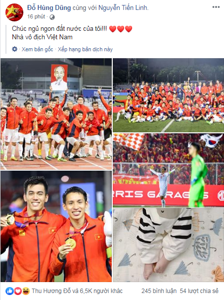 Việt Nam vô địch Sea Games 30, dàn cầu thủ viết nên lịch sử bóng đá nước nhà đã kịp chia sẻ lời cảm ơn đầu tiên sau trận chung kết - Ảnh 1.