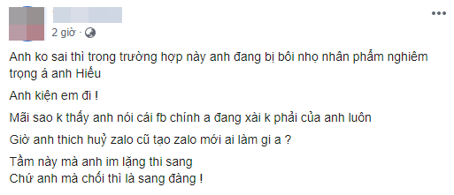 Cô gái tố Hồ Quang Hiếu hiếp dâm tiếp tục thách thức: &quot;Anh kiện em đi!&quot; - Ảnh 3.