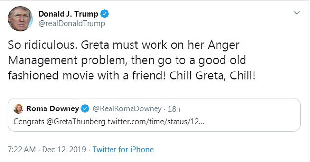 Nhà hoạt động môi trường nhí Greta Thunberg đáp trả sâu cay Tổng thống Trump khi bị ông mỉa mai việc được Time chọn là nhân vật của năm - Ảnh 1. Nhà hoạt động môi trường nhí Greta Thunberg đáp trả sâu cay Tổng thống Trump khi bị ông mỉa mai việc được Time chọn là nhân vật của năm - Ảnh 1.