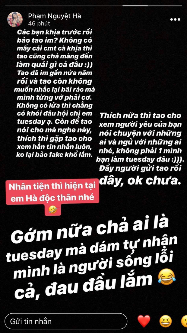 Người yêu mới của Văn Toản phủ nhận làm ''người thứ 3'', bạn gái cũ tiếp tục gay gắt: ''Chả ai làm tuesday mà tự nhận mình sống lỗi đâu!'' - Ảnh 6.