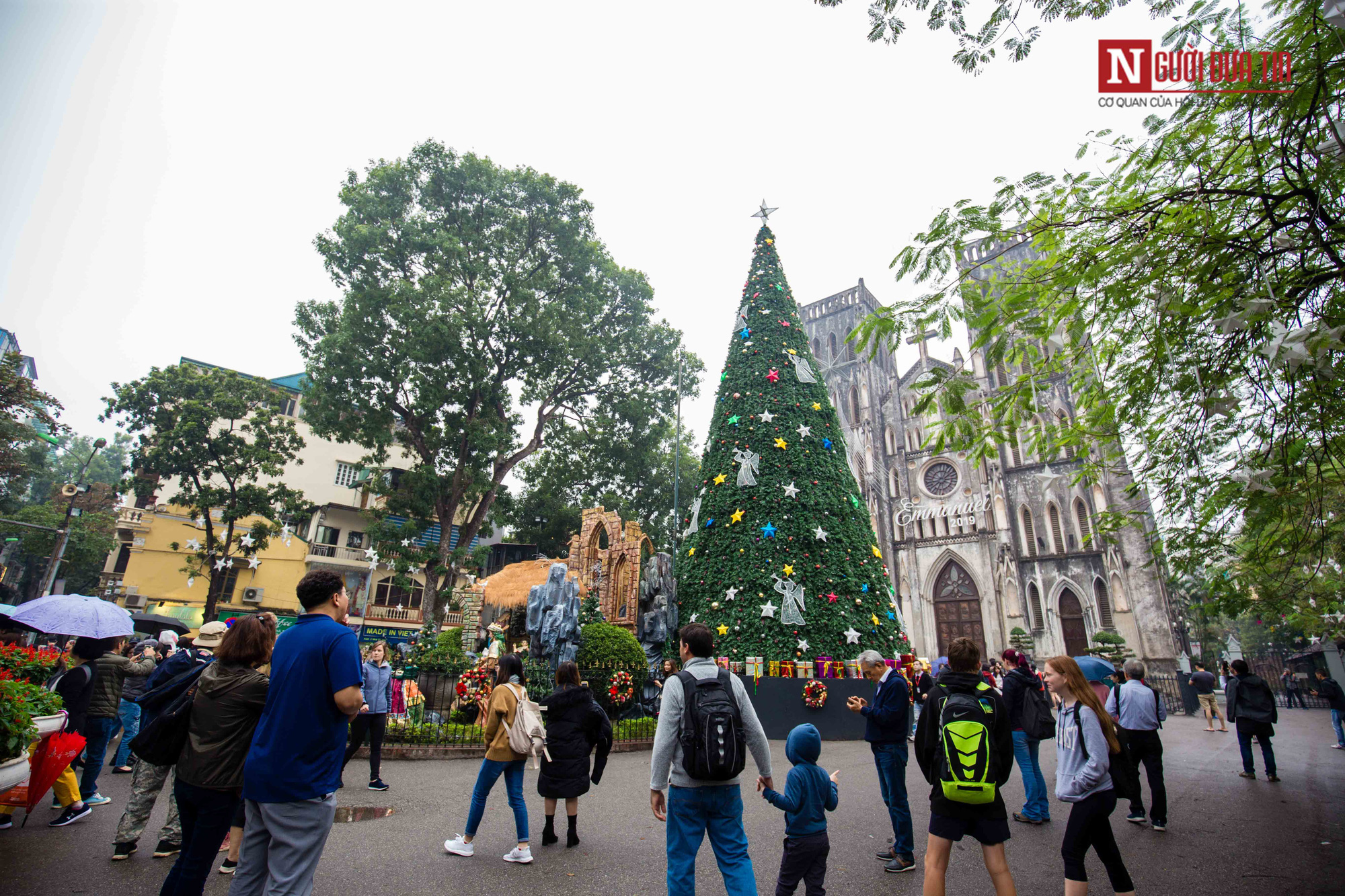 Chiêm ngưỡng những cây thông Noel khổng lồ tại Hà Nội - Ảnh 1. Chiêm ngưỡng những cây thông Noel khổng lồ tại Hà Nội - Ảnh 1.