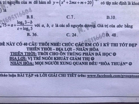 Cho liền 40 câu Toán ôn tập, thầy giáo nhắn nhủ vài dòng bá đạo khiến học sinh vẫn hí hửng - Ảnh 1.