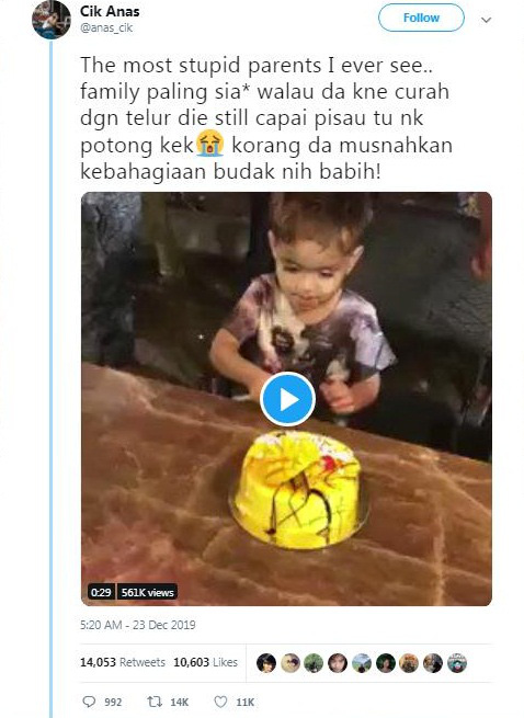 Phẫn nỗ cảnh người lớn thi nhau ném trứng và trét bánh vào mặt một đứa trẻ 3 tuổi khi cậu bé đang cắt bánh sinh nhật - Ảnh 6.