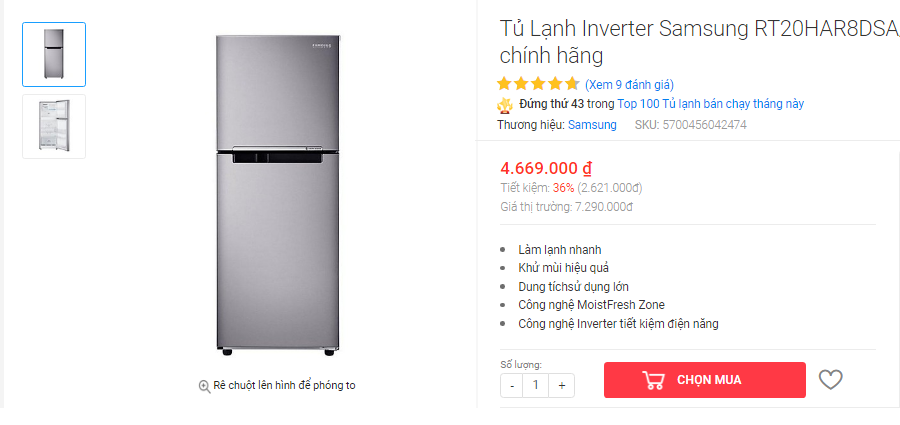 Mách chị em 5 mẫu tủ lạnh giá rẻ dưới 5 triệu đáng mua vào dịp Tết - Ảnh 3.