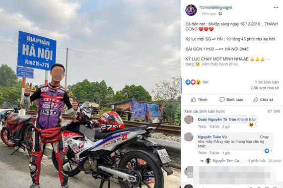 Phượt thủ đi xe máy từ TP.HCM ra Hà Nội trong 20 tiếng tự nguyện nộp phạt - Ảnh 1.