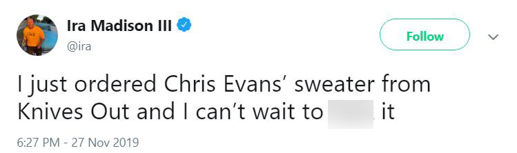 Không chỉ phát điên vì Chris Evan, dân tình còn nháo nhác vì chiếc áo len hoàn hảo anh diện trong Knives Out - Ảnh 2.