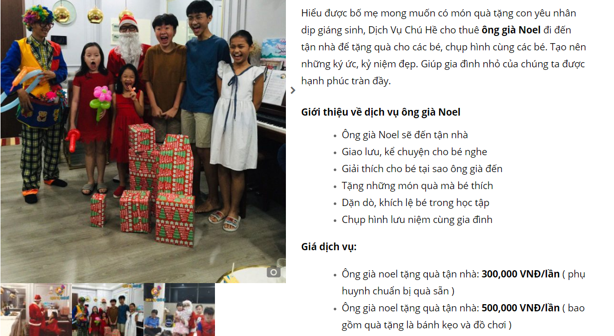 Thuê ông già Noel tặng quà, phụ huynh đặt lịch càng sớm, giá càng mềm - Ảnh 3.