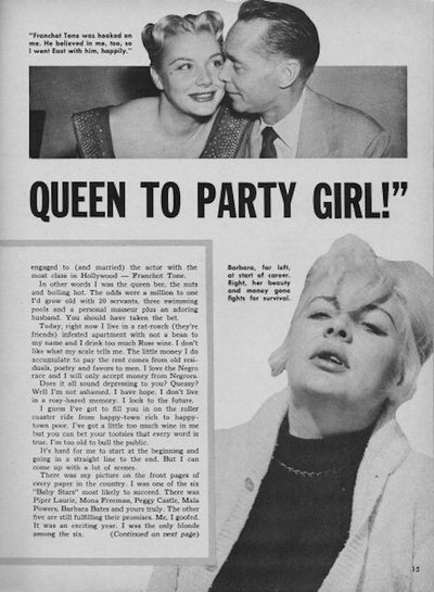 Barbara Payton - biểu tượng sa ngã của Hollywood: Được kì vọng không kém gì Marilyn Monroe nhưng lại trượt dài trong rượu chè, tình ái - Ảnh 3.