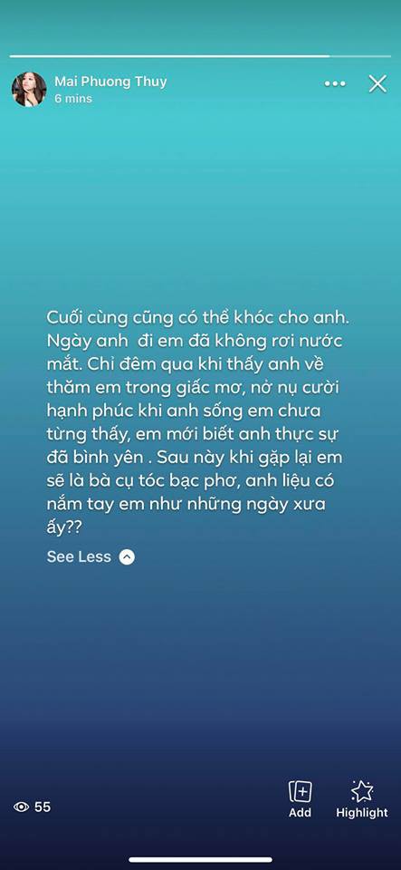 Hành động bất thường của Mai Phương Thúy sau khi tiết lộ về người yêu đã qua đời từ nhiều năm trước  - Ảnh 2.