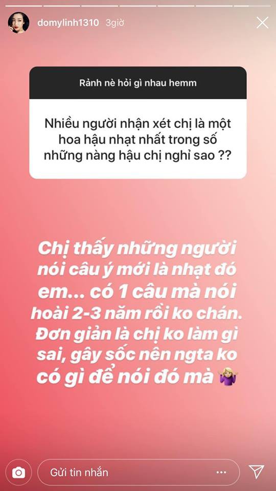 Bị chê Hoa hậu nhạt nhất trong số những Hoa hậu, Đỗ Mỹ Linh đã có câu trả lời cực thông minh ai cũng phải phục - Ảnh 2.