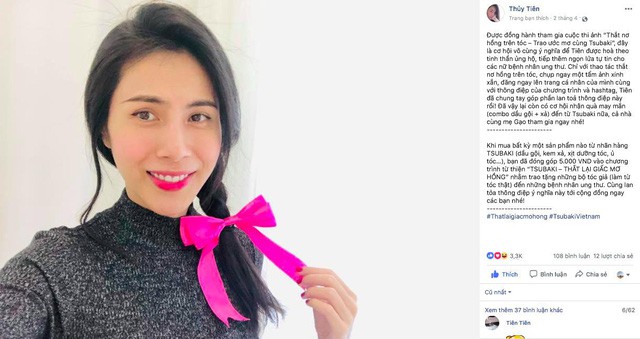 Hàng loạt Sao Việt  Thắt nơ hồng lên tóc ủng hộ bệnh nhân ung thư - Ảnh 3.