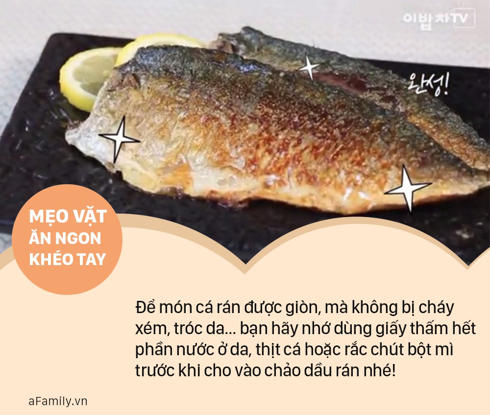 Cách rán cá giòn, không bị tróc da, cháy xém hay dính chảo