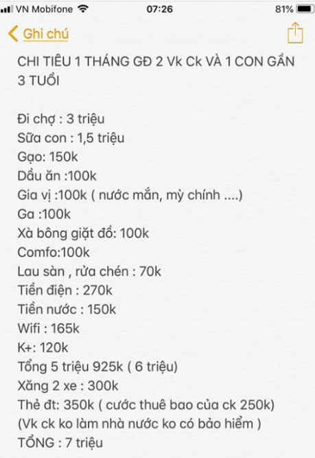 Mẹ trẻ khoe bảng chi tiêu tiết kiệm 7 triệu/tháng cho 3 người, hội chị em chỉ cười khẩy: Tưởng thế nào! - Ảnh 1.