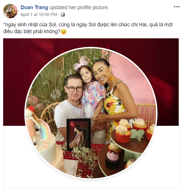 Đoan Trang thông báo mang bầu lần hai vào đúng ngày sinh nhật tròn 5 tuổi của con gái lớn - Ảnh 1.