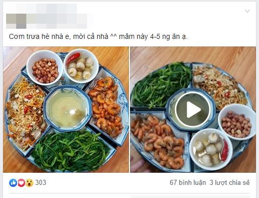 Đăng ảnh mâm cơm vừa ngon vừa mát ngày hè, vợ trẻ lại khiến chị em tò mò vì chiếc mâm độc đáo - Ảnh 1.