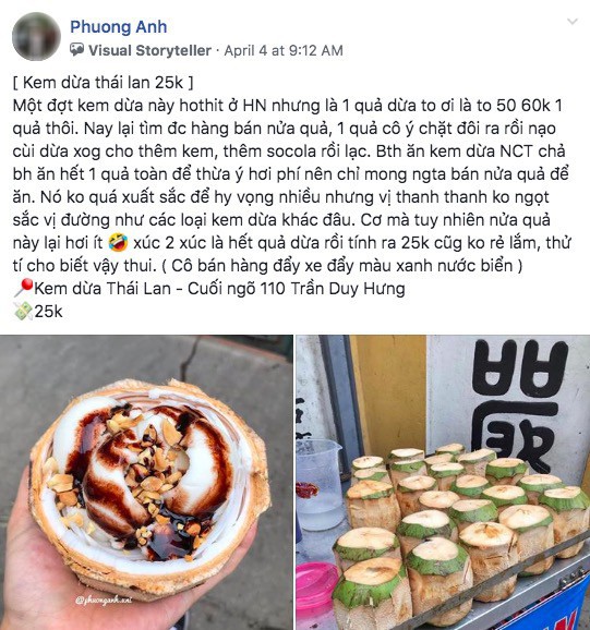 Xuất hiện hàng loạt xe đẩy bán kem dừa Thái Lan ở Hà Nội, giá chỉ 20k/quả - Ảnh 1.