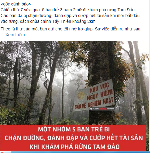 Công an điều tra nhóm 5 bạn trẻ đi du lịch Tam Đảo bị đánh đập và cướp tài sản - Ảnh 1.