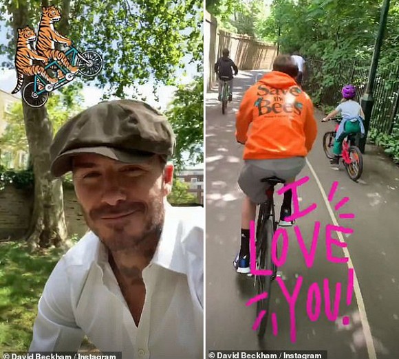 David Beckham đạp xe cùng con gái cưng Harper sau khi bị cấm lái xe vì vi phạm luật giao thông  - Ảnh 3.