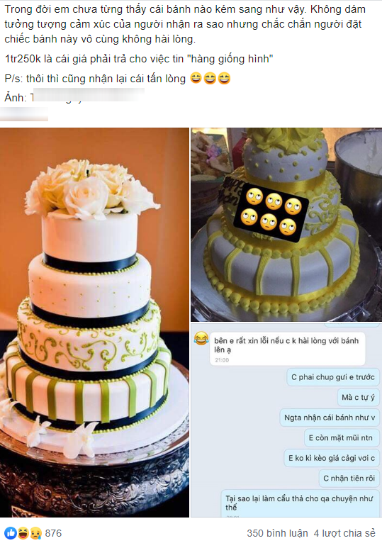 Đặt chiếc bánh sinh nhật 1 triệu 2 trên mạng, thứ nhận về khiến ai nấy  hoảng hốt nhưng sự thật là