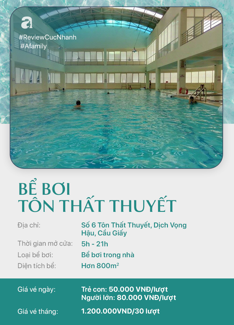 Review nhanh 10 bể bơi ở Hà Nội để đưa con đi bơi mùa hè này