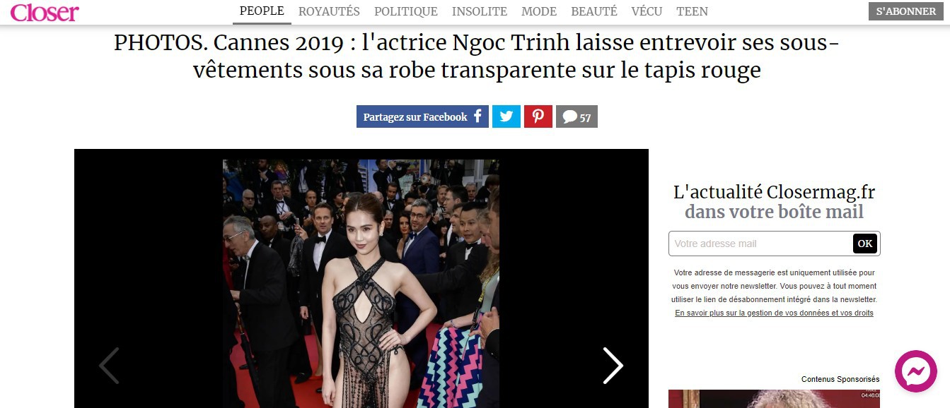 Truyền thông và netizen nước ngoài phản ứng gay gắt về Ngọc Trinh tại Cannes: Báo Anh, Pháp không gắt bằng xứ Trung - Ảnh 2.