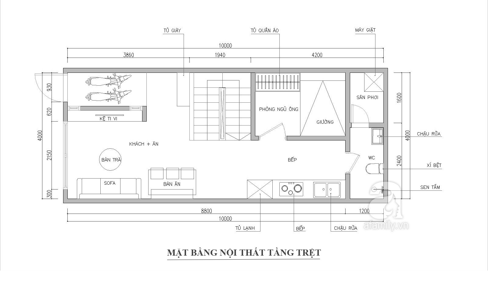 Tư vấn thiết kế nhà ống 2 tầng trên mảnh đất 40m² cho gia đình 3 thế hệ  - Ảnh 1.