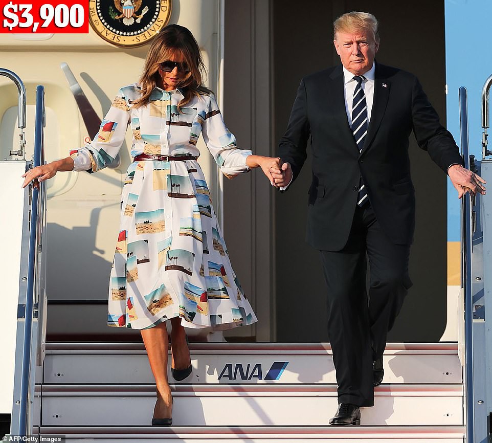 Bà Melania Trump chi gần nửa tỷ đồng trang phục cho chuyến thăm Nhật Bản 4 ngày, biến hóa từ sành điệu đến quý phái - Ảnh 2.