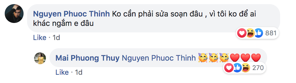 Lại là chính chủ đẩy thuyền ra khơi, Noo Phước Thịnh tiếp tục thả thính Mai Phương Thúy: Tôi không để ai khác ngắm em đâu - Ảnh 2. Lại là chính chủ đẩy thuyền ra khơi, Noo Phước Thịnh tiếp tục thả thính Mai Phương Thúy: Tôi không để ai khác ngắm em đâu - Ảnh 2.