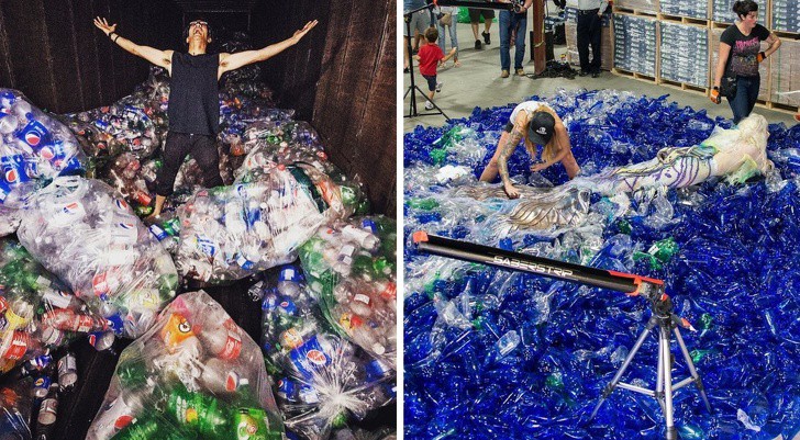 Tự rác thải nhựa trên khắp thế giới, nghệ sĩ thị giác đã biến chúng thành những tác phẩm nghệ thuật khiến ai cũng phải xuýt xoa trầm trồ - Ảnh 1.