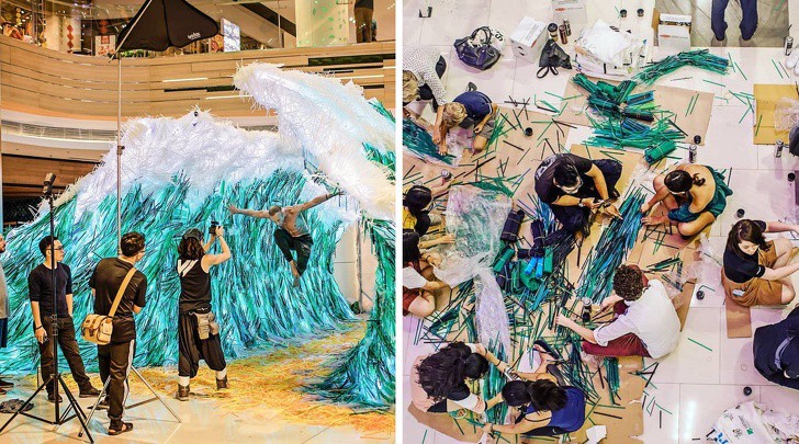 Tự rác thải nhựa trên khắp thế giới, nghệ sĩ thị giác đã biến chúng thành những tác phẩm nghệ thuật khiến ai cũng phải xuýt xoa trầm trồ - Ảnh 2.