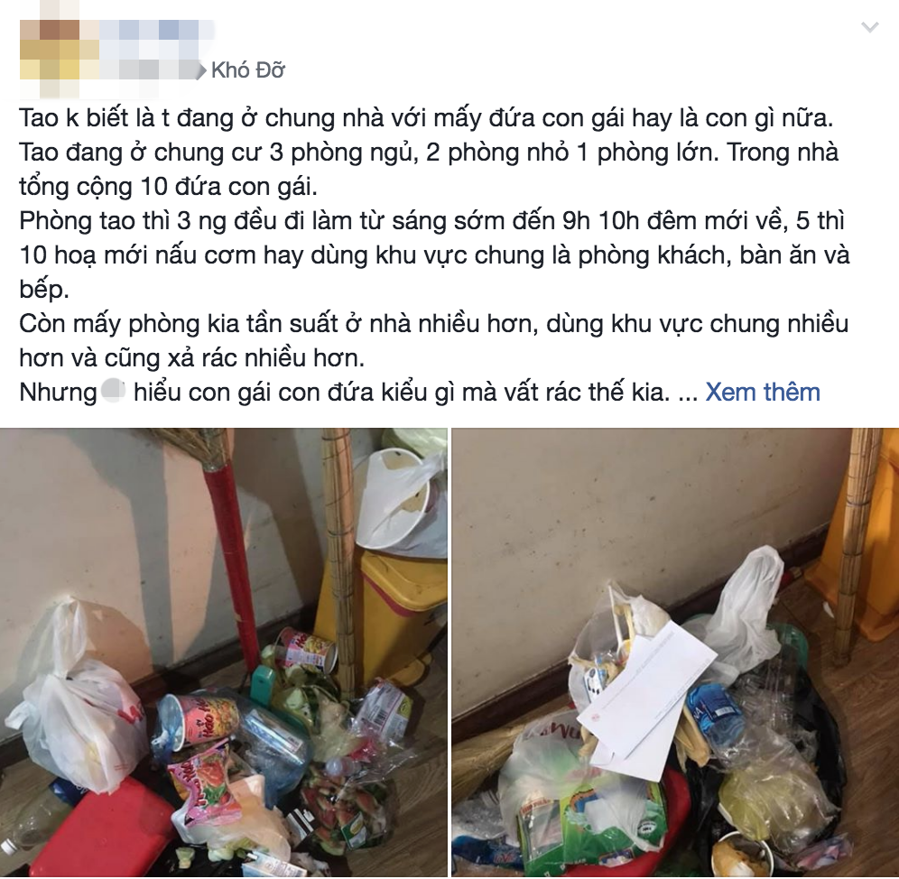 Thêm gái xinh ở bẩn khiến dân mạng ngán ngẩm: Nhắc 3 lần vẫn vứt rác giữa nhà, lơ đẹp luôn cả tiền sinh hoạt - Ảnh 1. Thêm gái xinh ở bẩn khiến dân mạng ngán ngẩm: Nhắc 3 lần vẫn vứt rác giữa nhà, lơ đẹp luôn cả tiền sinh hoạt - Ảnh 1.