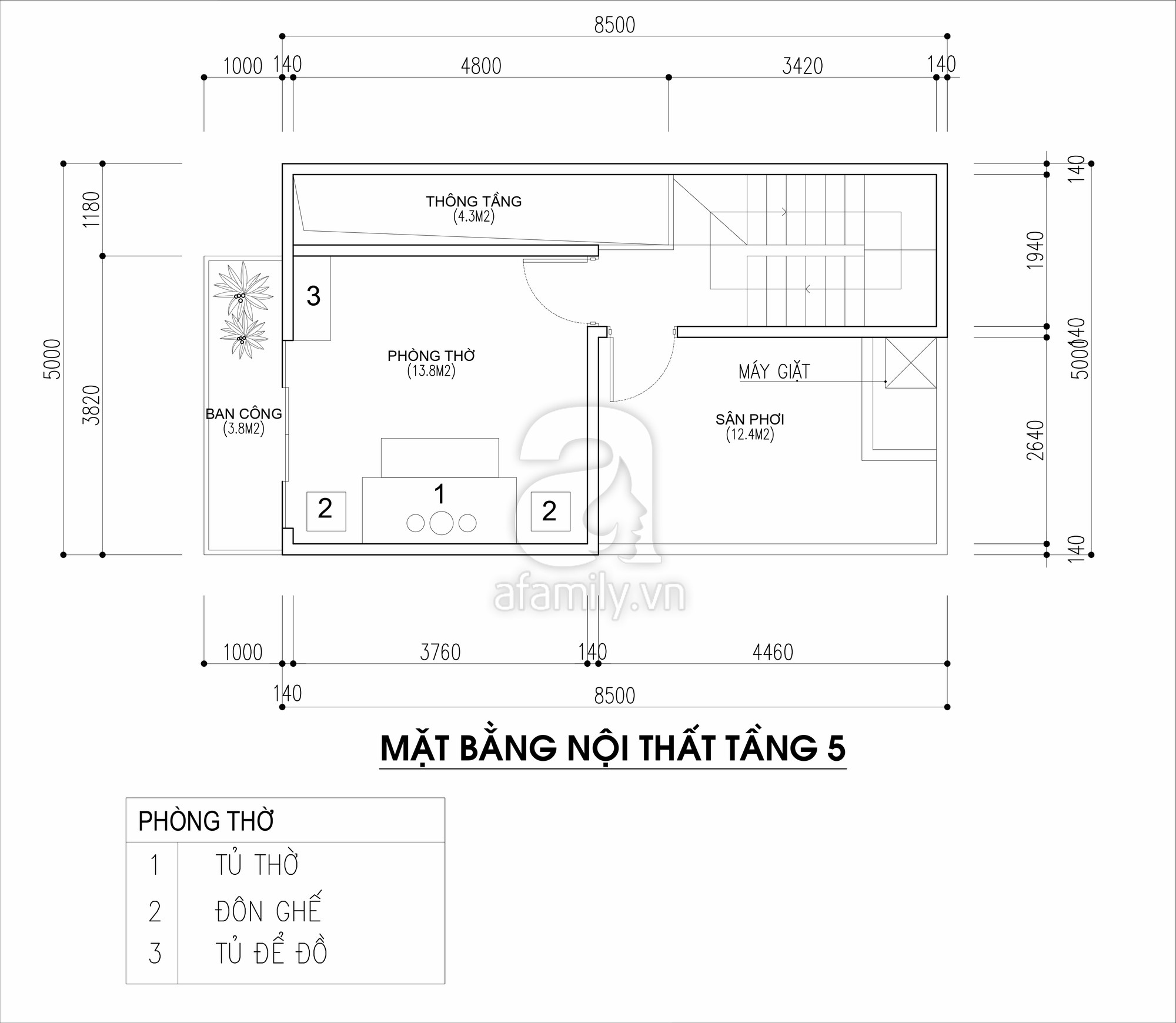 Tư vấn thiết kế nhà cho gia đình 6 thành viên trên mảnh đất 8,5x5m - Ảnh 5.