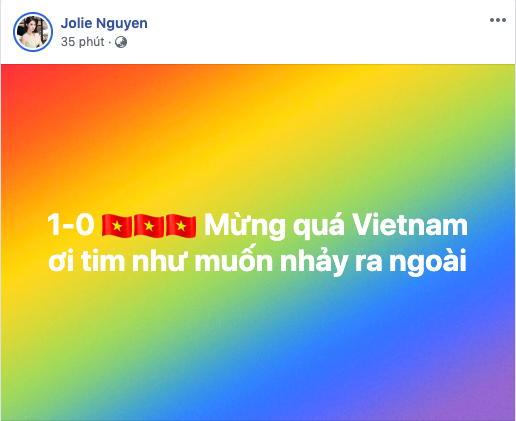 Đông Nhi, Huyền My vỡ òa trước chiến thắng 1-0 đầy kịch tính của đội tuyển Việt Nam trước Thái Lan tại King's Cup - Ảnh 5.