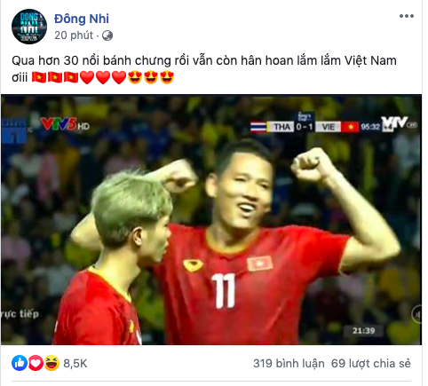 Đông Nhi, Huyền My vỡ òa trước chiến thắng 1-0 đầy kịch tính của đội tuyển Việt Nam trước Thái Lan tại King's Cup - Ảnh 3.