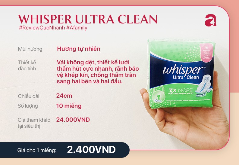 Review băng vệ sinh Whisper ultra clean - Ảnh 5.