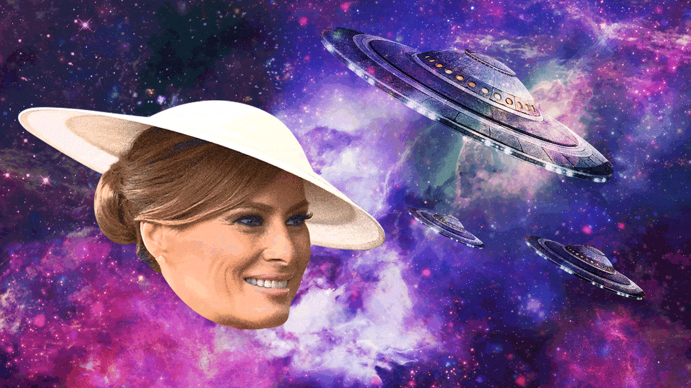 Vừa được khen mặc đẹp, bà Melania Trump lại tụt điểm thời trang vì chiếc “mũ phi thuyền”  - Ảnh 2.