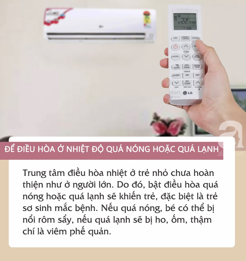 Những sai lầm khi sử dụng điều hòa khiến trẻ dễ phải nhập viện vì bệnh tật bủa vây - Ảnh 1.