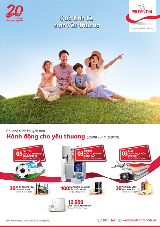 Prudential Việt Nam triển khai chương tr&igrave;nh khuyến m&atilde;i &ldquo;h&agrave;nh động cho y&ecirc;u thương&rdquo; - Ảnh 1.