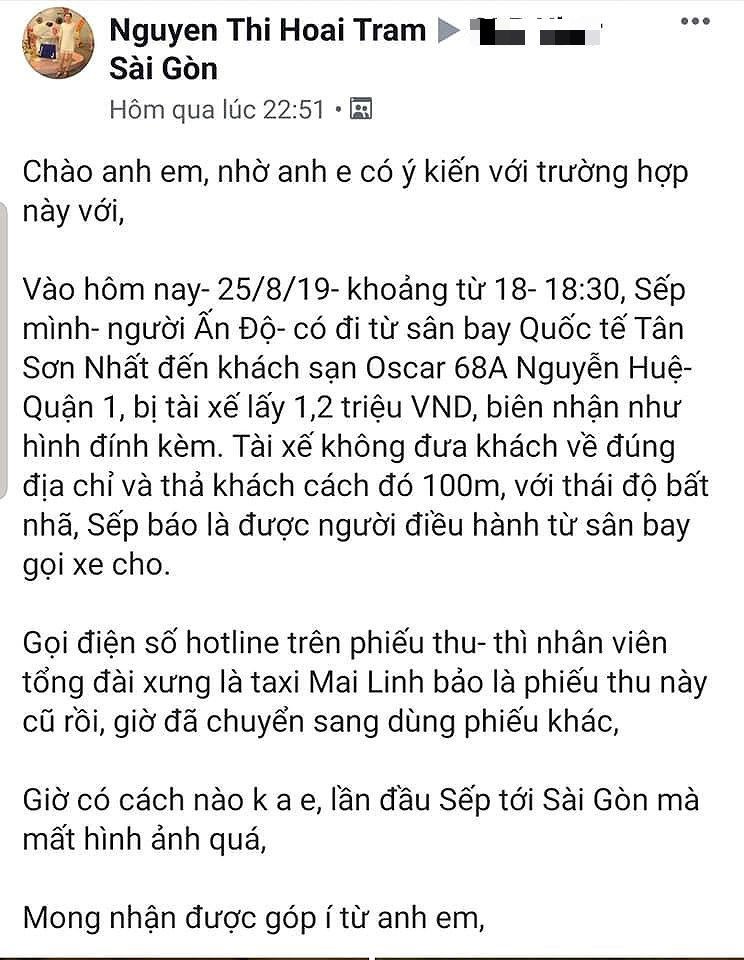 Khách Ấn Độ đi taxi 8km từ sân bay Tân Sơn Nhất bị 'chặt chém' 1,2 triệu - Ảnh 2. Khách Ấn Độ đi taxi 8km từ sân bay Tân Sơn Nhất bị 'chặt chém' 1,2 triệu - Ảnh 2.