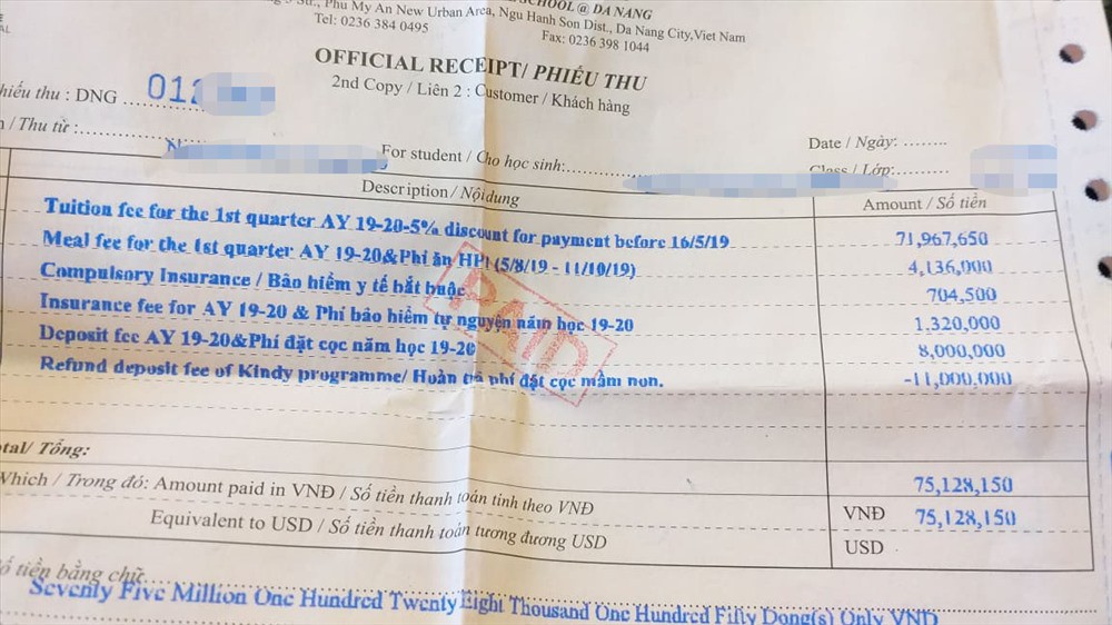 Thông tin mới vụ tố trường Quốc tế Singapore "lạm thu": Phụ huynh khởi kiện nhà trường - Ảnh 2. Thông tin mới vụ tố trường Quốc tế Singapore "lạm thu": Phụ huynh khởi kiện nhà trường - Ảnh 2.