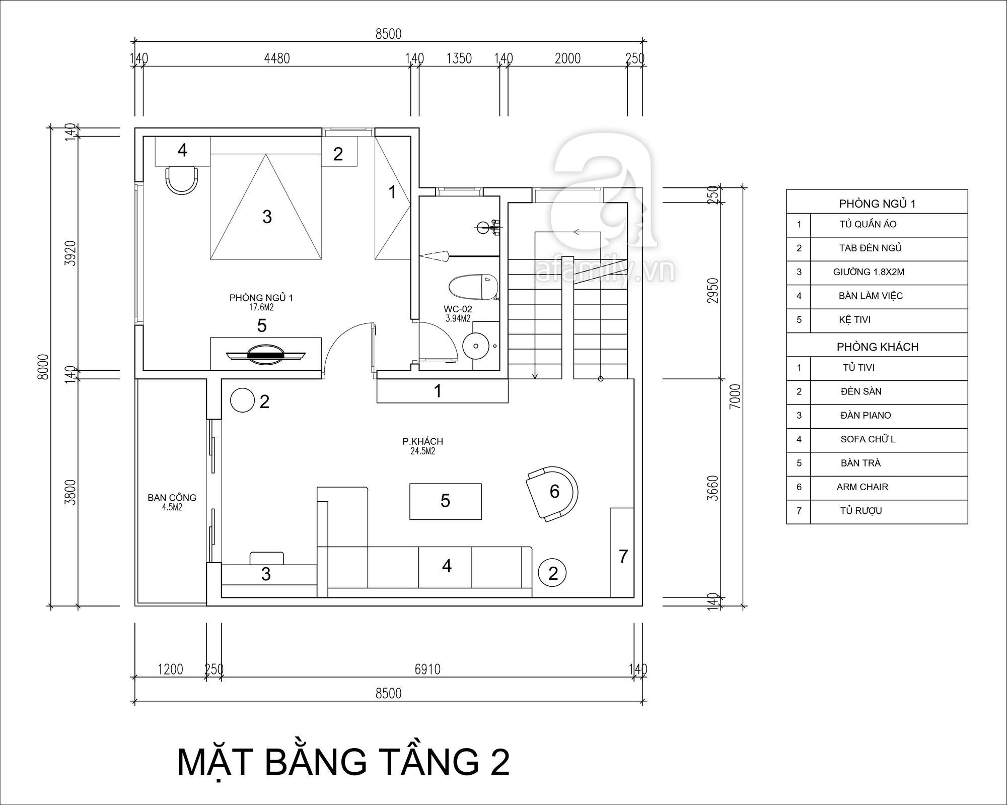 Tư vấn thiết kế nhà ở cho gia đình diện tích 7x7.3m2 với chi phí 1 ...