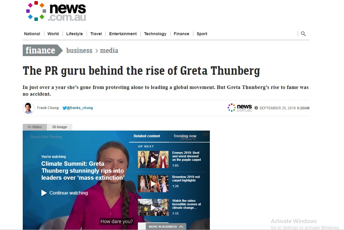 Sau báo Mỹ, đến lượt báo Úc nghi ngờ Greta Thunberg có đội ngũ PR chuyên nghiệp phía sau giúp tạo dựng tên tuổi và kiếm tiền trục lợi - Ảnh 4.