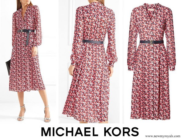 Kate-Middleton-wore-MICHAEL-Michael-Kors-Belted-floral-print-crepe-midi-dress